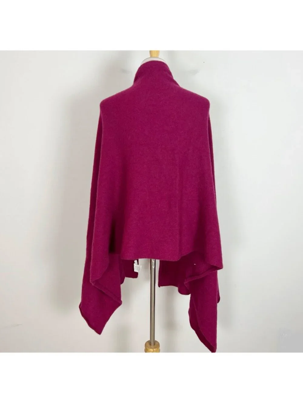White + Warren Cashmere Travel Wrap Scarf Berry Red Oversized Shawl